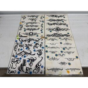 Save Set Tribal Abstract Swirls Temporary Tattoo Water Resistant Set 493B